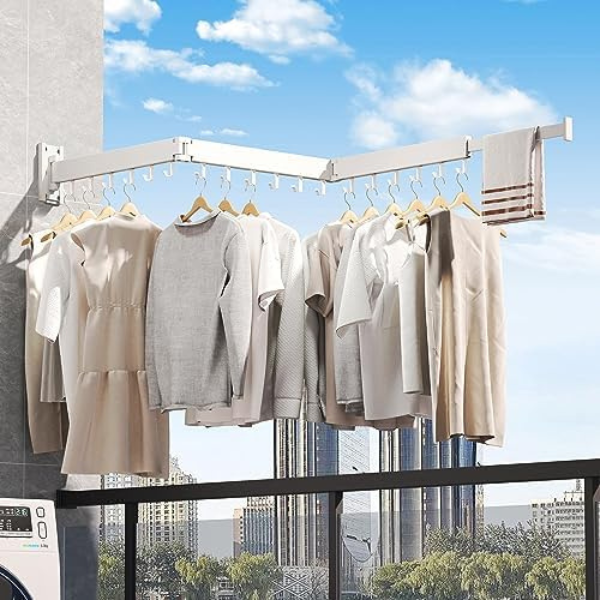 wall mount collapsible hangers Laundry Organiser Hangable Room Installation