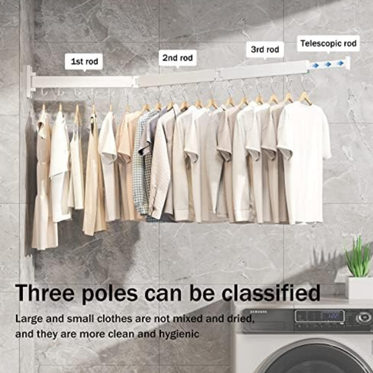 wall mount collapsible hangers Laundry Organiser Hangable Room Installation