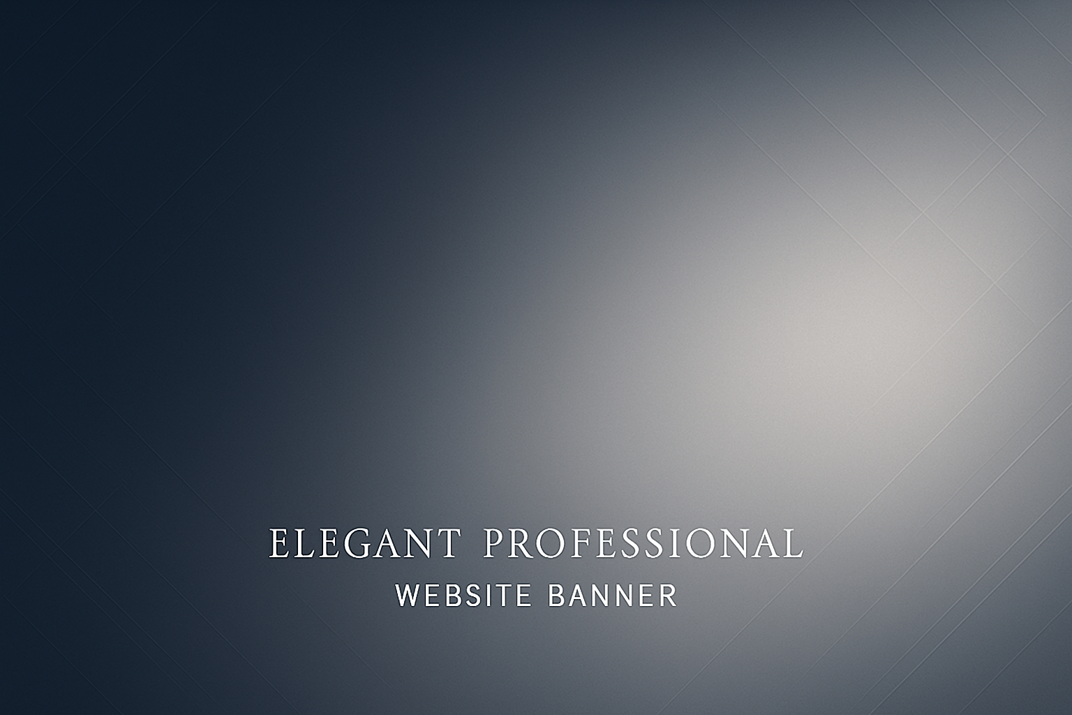 elegant professional website banner with modern gradient background from deep navy blue to soft silver gray, clean minimalist design, subtle geometric patterns, sophisticated lighting effects, premium luxury appearance, perfect for e-commerce store header